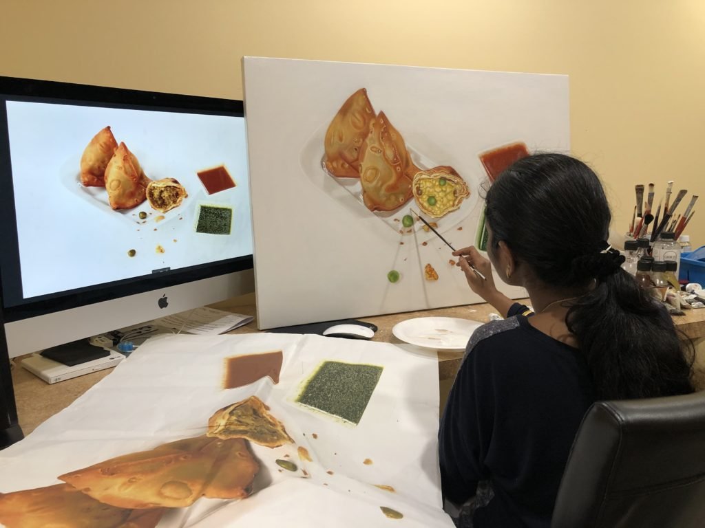 Artist Tk Sarasvathy in her element