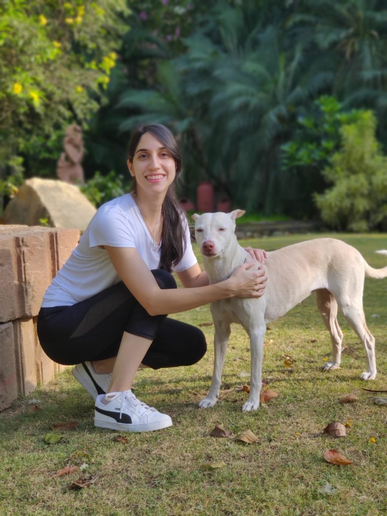 Tanya Patel with a pooch