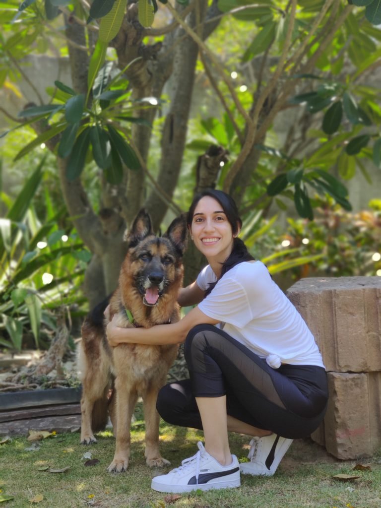 Tanya Patel with a pooch